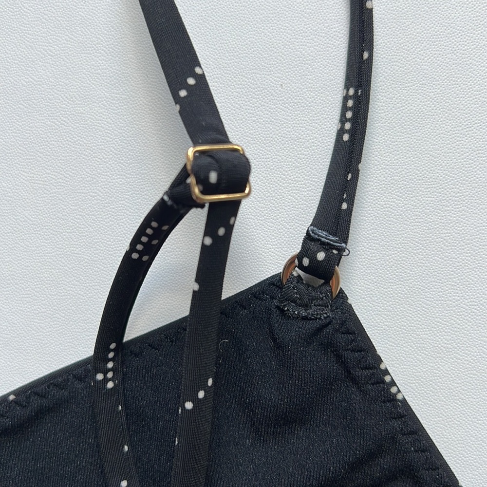 Stella McCartney Black and White Logo Triangle Bikini Top | NWT Size L - Picture 12 of 12